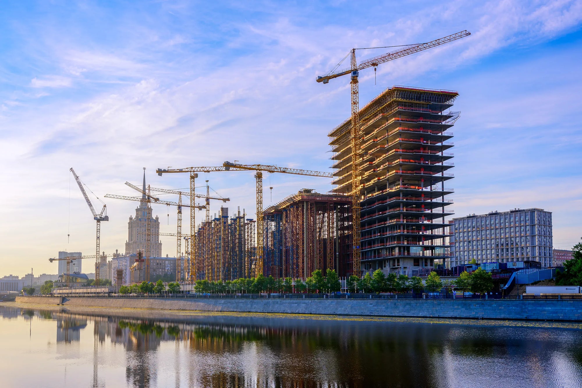 construction on buildings in cityscape - health and safety risk claims