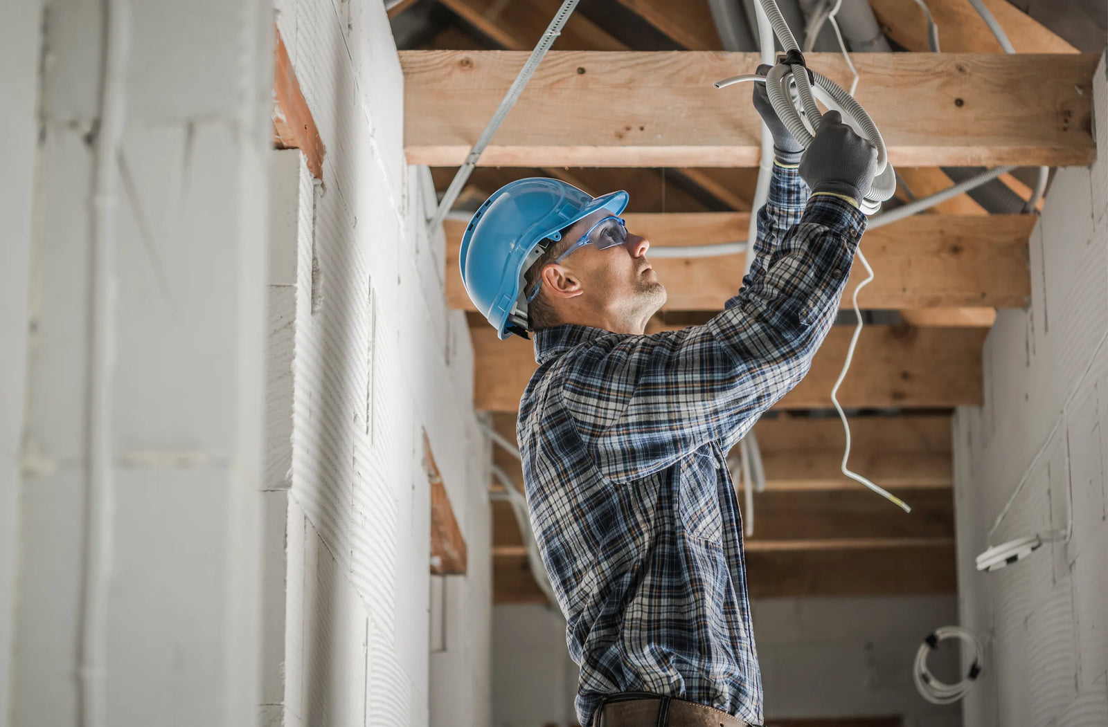 Construction electrical and plumbing utility infrastructure