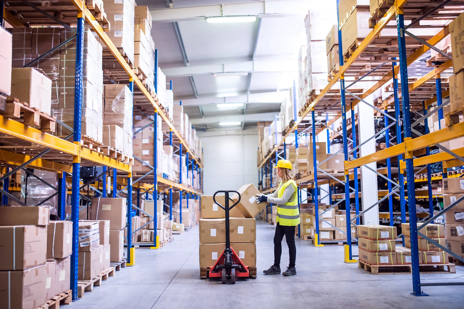 Large commercial warehouse and logistics distribution centre